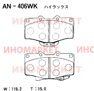 Колодки тормозные Япония JP AKEBONO AN406WK