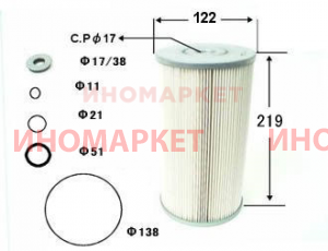 Фильтр масляный VIC O621